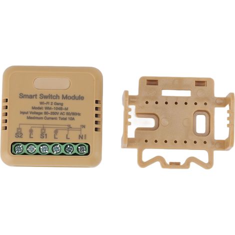 Ortviai Relais intelligent WiFi 2 voies pour application Tuya, commande vocale Alexa/Google, minuterie, 230 V AC, 10 A (1/5)