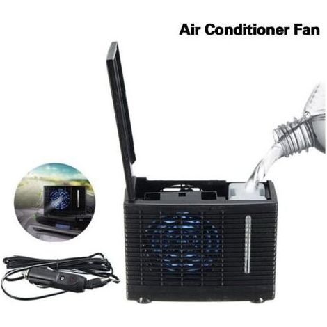 Climatiseur portable 12V – Refroidisseur d'air avec 3 vitesses – Portée jusqu'à 2 mètres – Pour voiture et espaces restreints