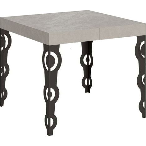 Tavolo allungabile 90/246x90 cm Karamay cashmere gambe antracite (1/4)
