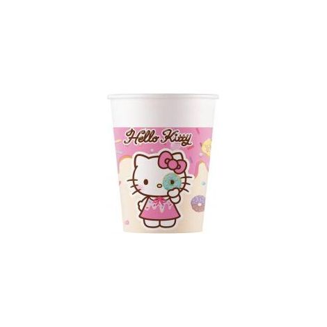 Bicchieri di carta Hello Kitty e Kuromi da 200 ml, 8 pezzi