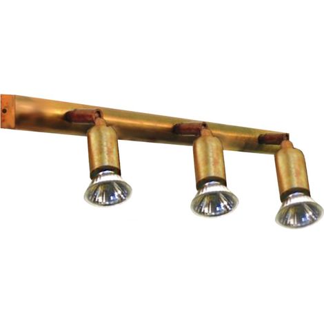 Spot classico lampadari bartalini fox f3 gu10 led ottone faretti orientabili (1/5)
