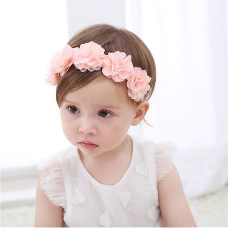 Blumen-Haarreif für Babys, Haarschmuck für Kinder, ideal für Europa und Amerika (ST0358-5). Chiffonblume. (1/5)