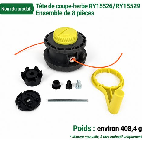 Ryobi RY15526 RY15529 RY15527 314608005: accessoires pour tête de coupe-bordure, kit de 8 pièces, 408,4 g, 20 × 15 × 18 cm, 550 g – Livraison gratuite