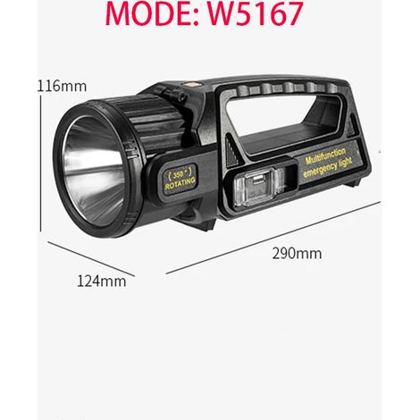 Projecteur LED - Conception à double tête - Rechargeable - Haute puissance - Lampe torche étanche - Lampe solaire de camping (1/5)