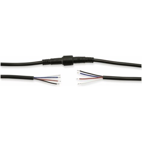 Wasserdichtes Steckverbindungsset, Stecker/Kupplung, 2 m, 4-polig (1/3)