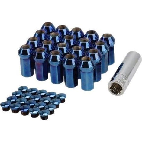 Pièces automobiles, vis, écrous hexagonaux internes de moyeu de roue, écrous hexagonaux en fer avec capuchons en aluminium (1/4)