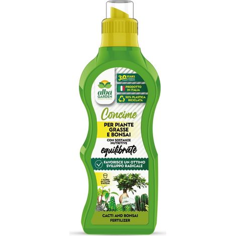 Concime Liquido Concentrato per Piante Grasse E Bonsai Nutriente con Potassio Azoto e Fosforo x 500 g (1/5)