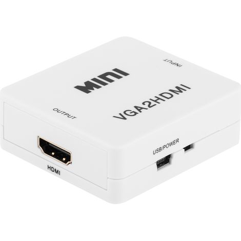 Convertitore di segnale da VGA a HDMI Cabletech con funzione audio - Plug&Play (1/2)