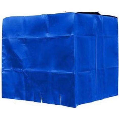 Housse pour réservoir d'eau, housse pour réservoir IBC de 1000 L, étanche à la poussière, aux UV et à la pluie, 120 x 100 x 116 cm (bleu) (1/4)