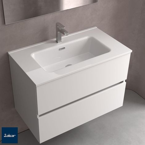 Waschtisch CONSTANZA 610 PORZELLAN WEIß 610 x 20 x 460 mm (1/4)