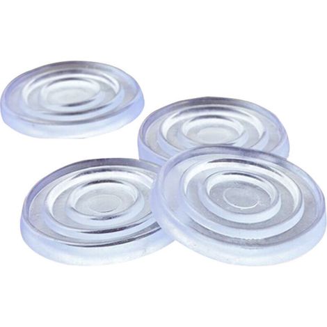 50 Stück Glasscheiben-Gummipads, Kunststoffscheiben für Glasplatten, runde, selbstklebende, transparente Scheiben