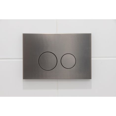 QeramiQ Push Plaque de commande DualFlush pour bâti-support Geberit UP320 Métal Rond Gunmetal