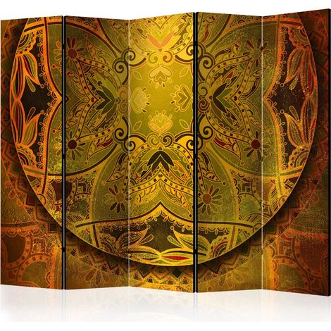 Paravento - Mandala: Forza d'oro II [Room Dividers] - 225x172 (1/4)