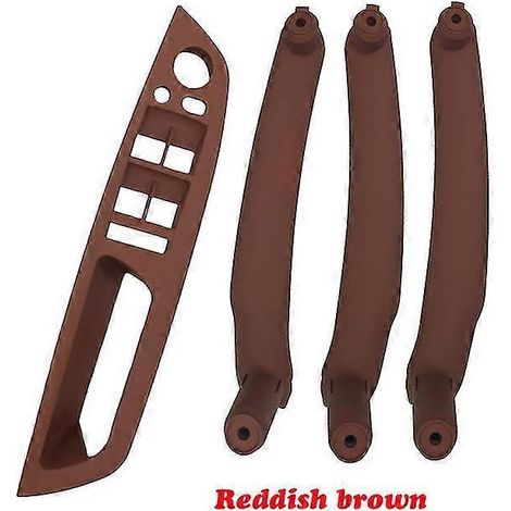 Poignées de porte intérieures neuves (gauche et droite) pour BMW E70 E71 E72 X5 X6 (2007-2013) - Marron - Lot de 4 (1/5)
