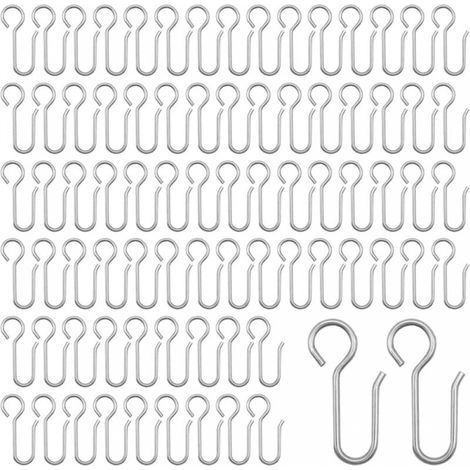 80 pièces Crochets agrafes pour Rideaux,Crochets Rideaux Rail,Crochets pour Rideaux en Zinc à Usage intensif,pour Les Rideaux de Porte,etc(40x12mm) (1/5)