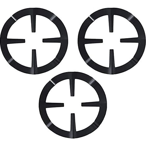 Anneau de wok en fonte, support pour cuisinière à gaz, support de casserole transversal en fonte (3 pièces), anneau de fixation pour plaque de cuisson à gaz, accessoires de cuisson (1/5)