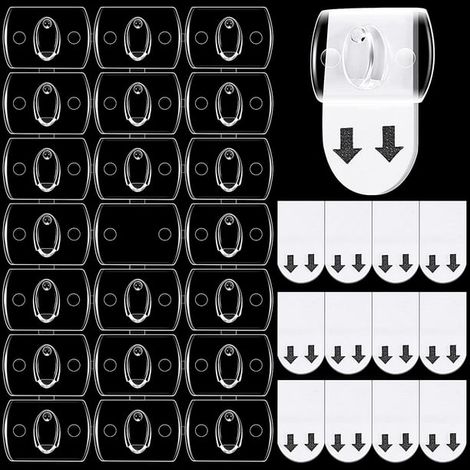 100 Pinces Lumière Transparentes Crochets Fixation Guirlande LED Sans Perçage Adhésif Mural Décoration Intérieure Maison Mini Support Hanger Clip Accroche (1/5)