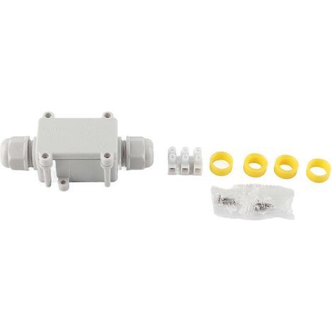 Boîte de jonction étanche IP68 à 2 voies pour câbles électriques extérieurs, 450 V, 24 A