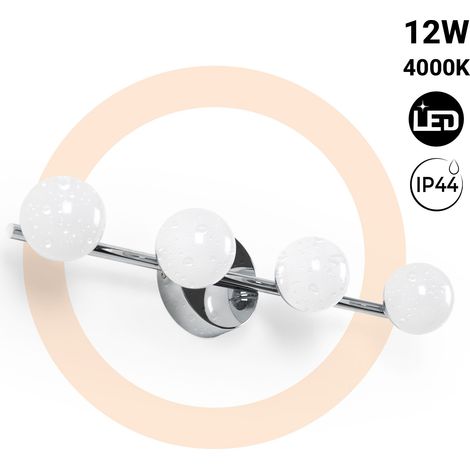 Applique de salle de bain LED - Sphères frontales - 12W -