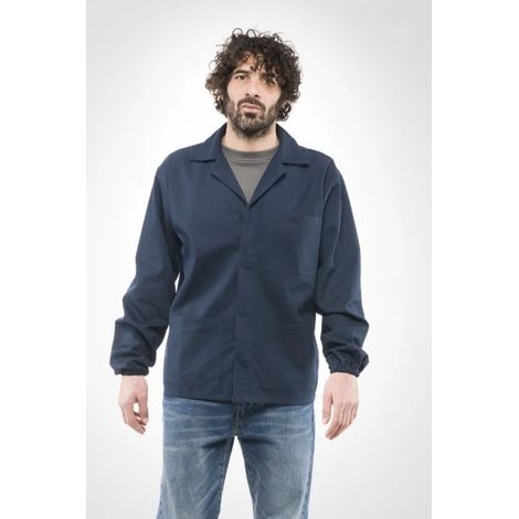GIACCA COT.MASSAUA BLU C/ELASTICO