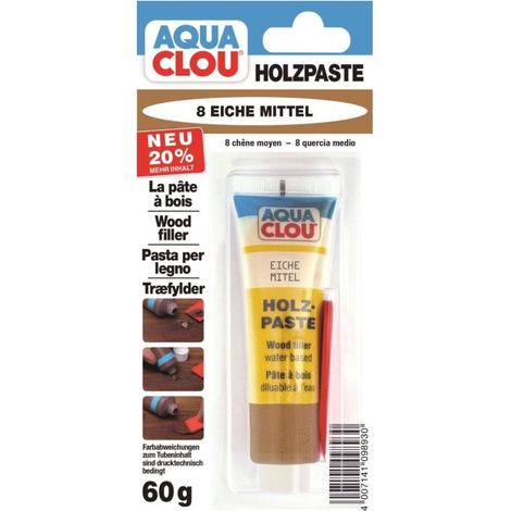 CLOU Aqua Clou Holzpaste 8 Eiche mittel mit Spatel 60g (1/2)