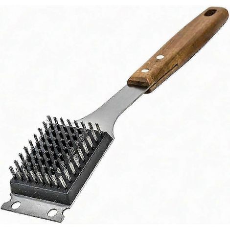 Grattoir à barbecue robuste avec trois têtes en acier inoxydable pour le nettoyage et l'entretien du barbecue (1/5)