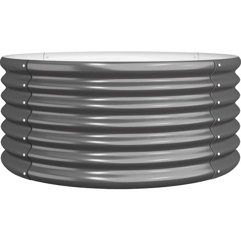 Maison Exclusive - Jardinière Acier galvanisé 80x80x36 cm Anthracite (1/4)