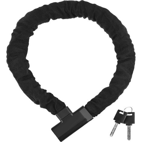 Candado para bicicleta, candado de cadena de alta seguridad de 100 cm con llave, adecuado para motocicletas, bicicletas eléctricas, patinetes eléctricos, portones, etc. (8 mm de grosor) (8 mm de groso (1/5)