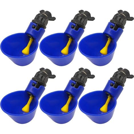 16 Pack Poulet Noir Bleu Tasse À Boire Bol En Plastique Abreuvoir Automatique Pour Poules Oiseaux Caille Volaille Abreuvoir (1/5)