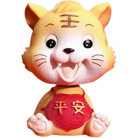 Figurines miniatures de tigres, ornement en résine représentant le Nouvel An chinois.-safety (1/5)
