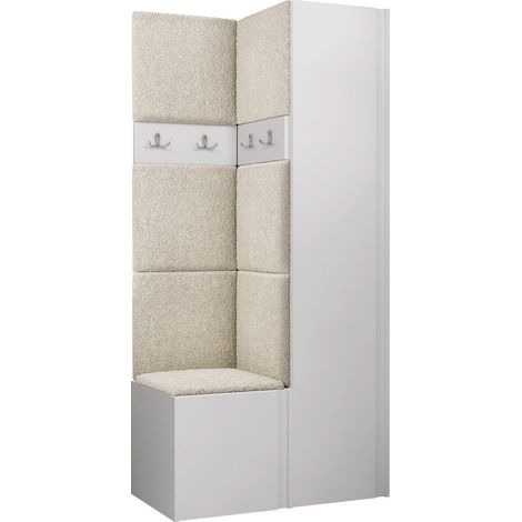 Conjunto para recibidor Pinis XXIV, Abriamo 3, 186x82x46cm, Aglomerado laminado, Tapiz, Colocada, Montada en la pared