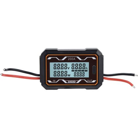 Ortviai Compteur de Puissance DC 0-60 V / 200 A avec Écran Grand Format et Rétroéclairage Réglable pour Systèmes Solaires (1/5)