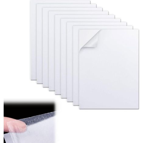 Feuilles Adhésives Double Face Adhésive Forte Format A4 Autocollant Ruban Adhésif Double Face Transparent Feuilles Ruban Auto-Adhésif pour Scrapbooking, Bricolage, Bureaux, Artisanat, 10 Feuilles (1/5)