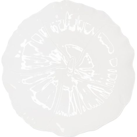 Assiette de Présentation et Plat Fleur en Porcelaine pour Table 35 cm - Blanc - PANGIVO (1/4)