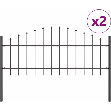 Clôture de jardin 2 pcs Gris 170 x 140 cm (1/5)
