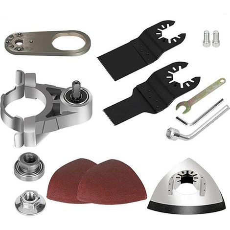 Kit d'adaptateur d'outil oscillant Meuleuse d'angle en aluminium au convertisseur de Modification de trésor universel Kit d'adaptateur d'outil oscillant (Comme indiqué) (1/5)