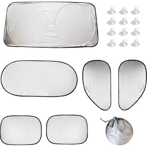 APEX Pare-soleil portable et pliable, adapté aux voitures de toutes tailles, offrant une protection complète du véhicule. (1/5)
