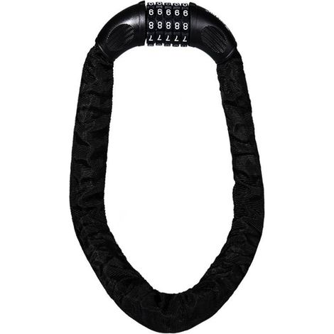 Serrure de vélo Serrure à combinaison Serrure à chaîne à anneau en acier pour vélos, motos, portes, portails