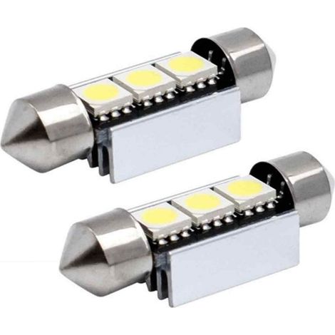 Set of 2 bulbs , floodlight LED red C5W 41 mm 42 mm SV8.5 c10w red 41 mm (1/5)