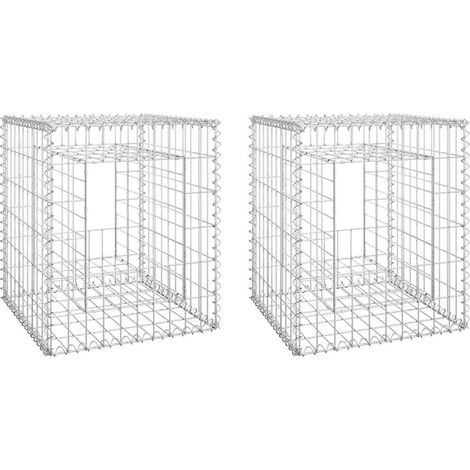 Poteaux à panier de gabion 2 pcs 50x50x60 cm Fer CFW359273 (1/5)