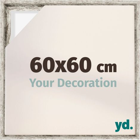 Your Decoration - Cadre flottant - Blanc Vintage - Cadre en caisse américaine pour toile sur chassis - MDF - Lyon (1/5)