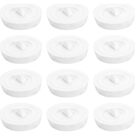Bouchons en plastique pour évier et baignoire lot de 12 (1/5)