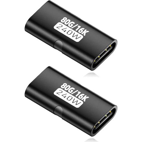 Adaptateur D'extension USB Type C Femelle vers Femelle, Charge Rapide 240W (1/5)