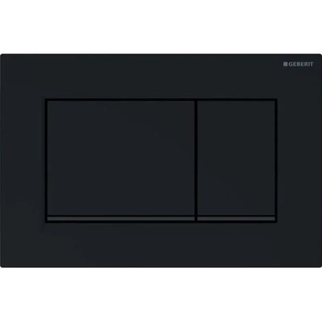 PLACCA DI COPERTURA 2 TASTI SIGMA 30 GEBERIT Nero ludico bordo inf. Nero opaco-