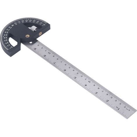 Winkelmesser, Tischlerwinkellineal für Holzbearbeitung, Kantenmessung und Anreißen, 12 Zoll (1/5)