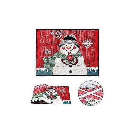 Tischsets, 4er-Set, waschbar, ideal für Weihnachten, perfekt für die Weihnachtszeit, als Tischdekoration für die ganze Familie und Dinnerpartys.