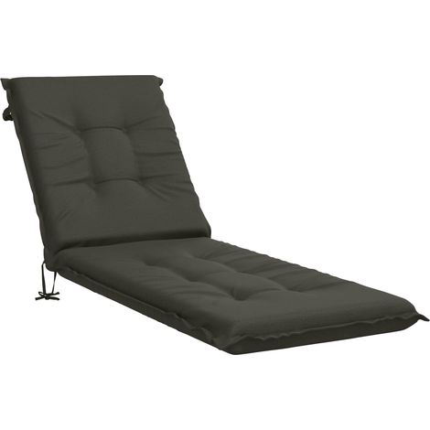 Sunlounger Cushion GEMERT 100% Polyester Anthracite vidaXL (1/5)