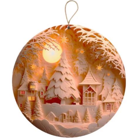 Ornement de Noël - Décoration pour sapin de Noël, maison et événements religieux - Cadeau design en acrylique représentant l'Enfant Jésus Marie, multicolore, conforme à la photo (1/5)