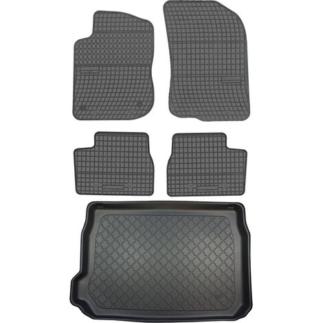 Peugeot 2008 I Crossover (04.2013–12.2019) – SET: Gummifußmatten + Kofferraummatte (1/5)