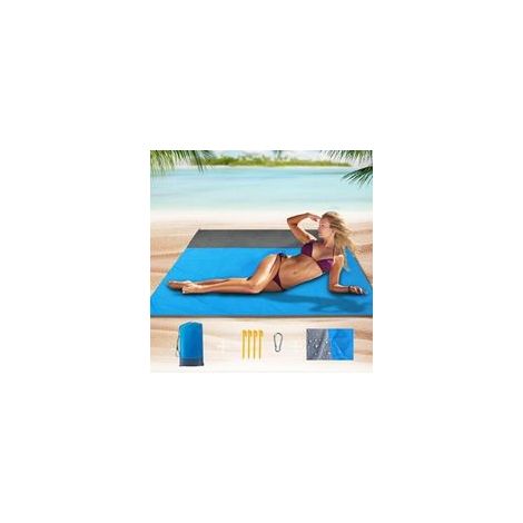 Tapis de Plage, 210 x 200CM Couverture de Plage Anti Sable, Couverture de Pique-Niques imperméable, Natte de Plage Portable Légère pour Plage, Camping, Picnic, Parc, Voyage-Muntra